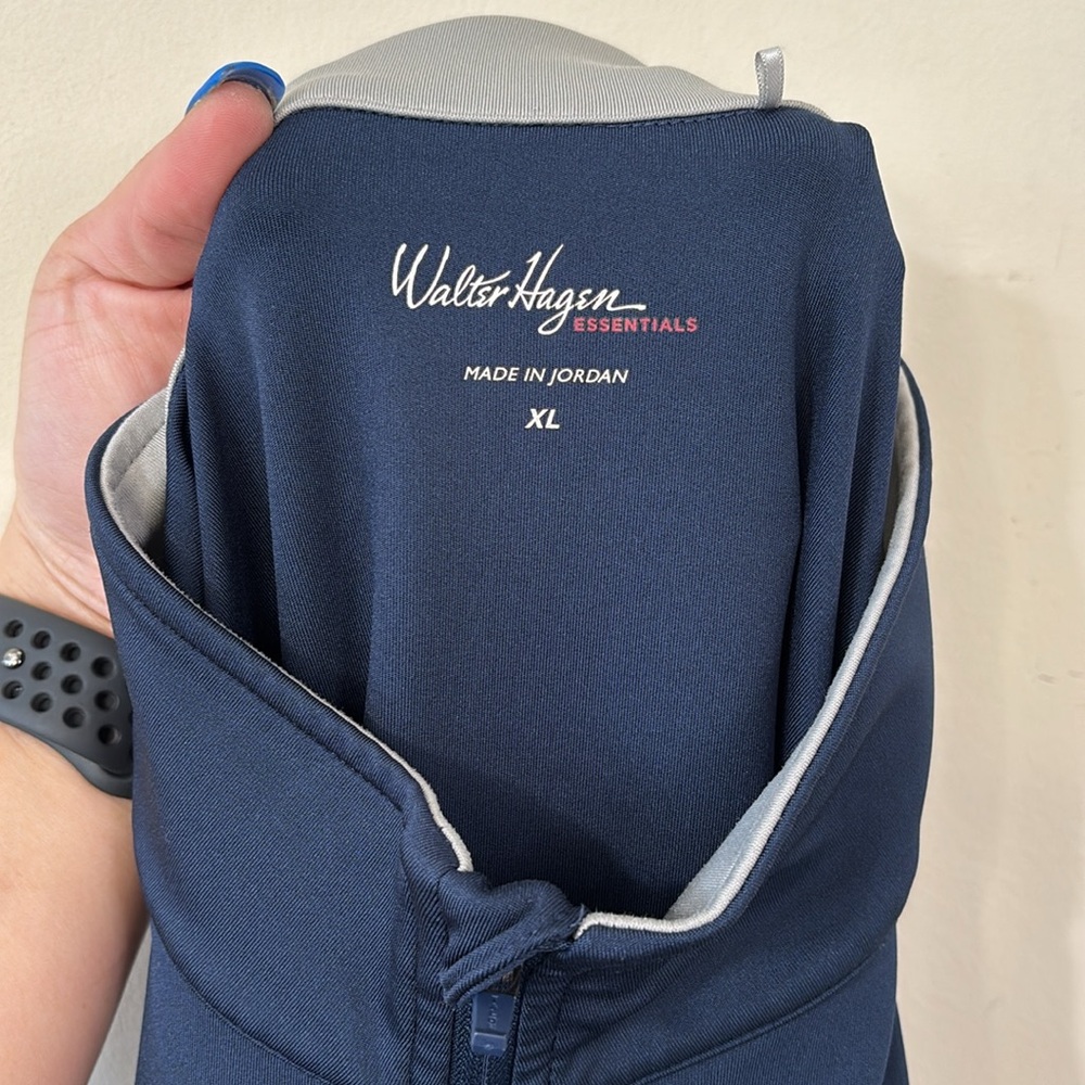 Walter Hagan 11 Majors Golf Quarter Zip Pullover Navy Size XL - Picture 6 of 7
